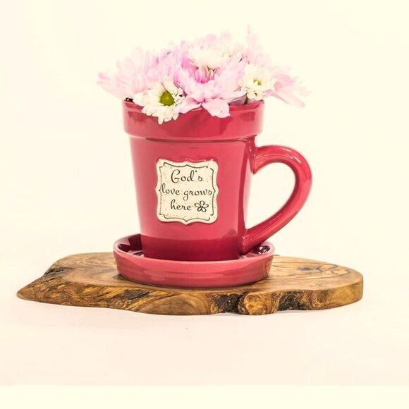 New View Gifts Sip Or Sow Garden Mug & Flower Pot Let All You Do Be Done In Love - Picture 5 of 12